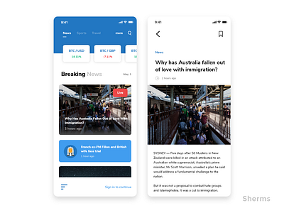 News App iOS Concept