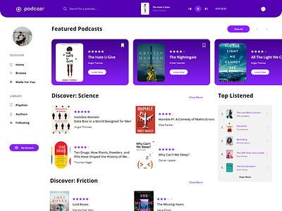 Audiobook & Podcast Website Concept