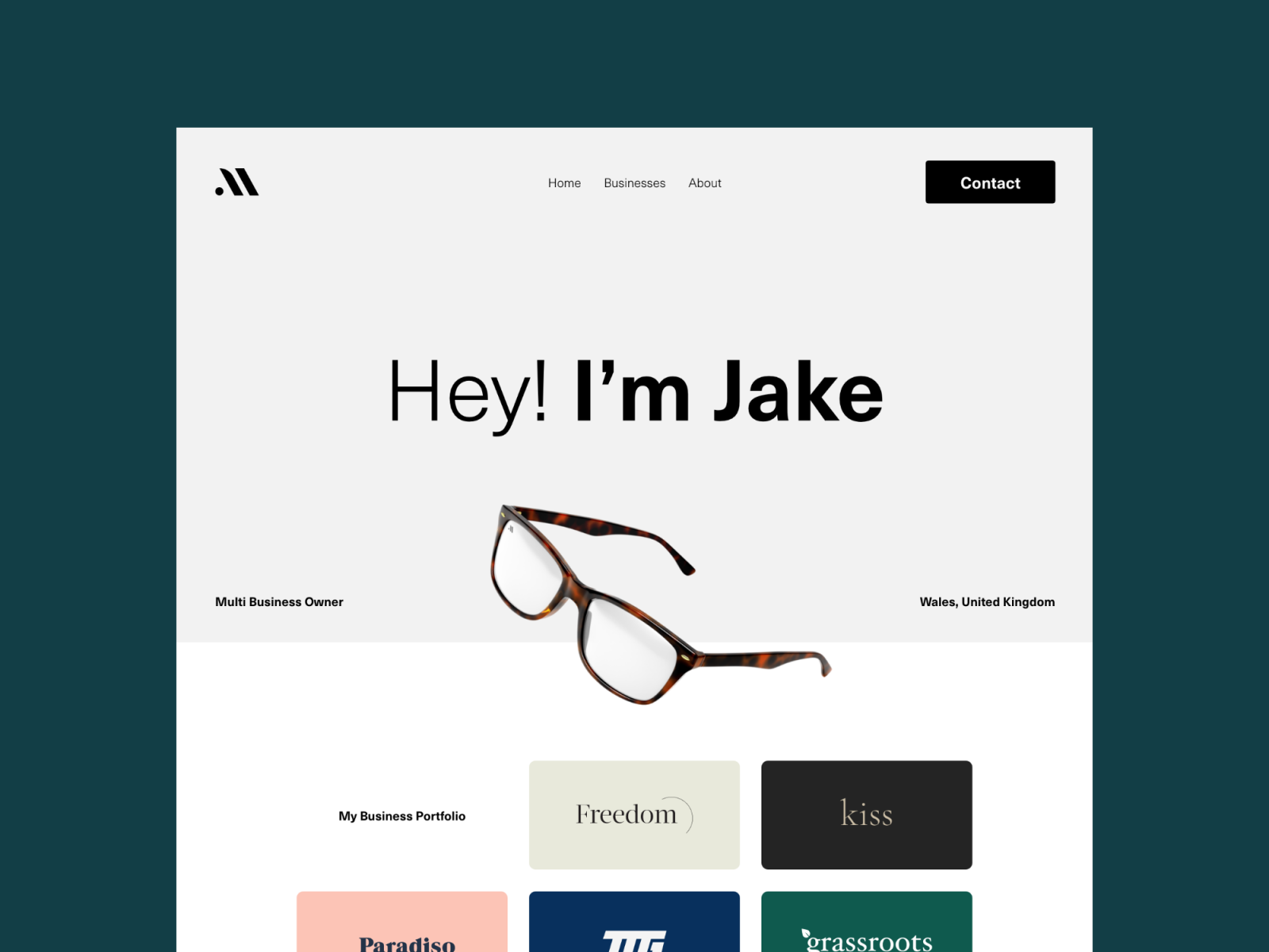 Jacob McCarthy Personal Brand | Landing Page by Liam Griffiths on Dribbble