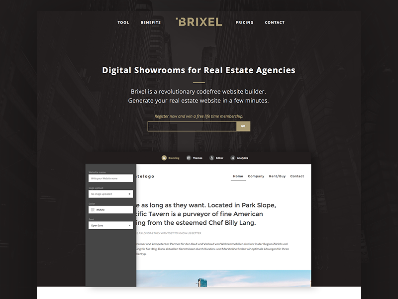 Brixel real estate platform agent design estate housing landingpage platform real web