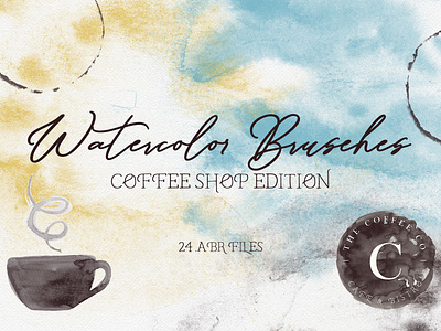 Watercolor Brushes - Coffee Shop Ed. abr brushes cafe coffee photoshop watercolor