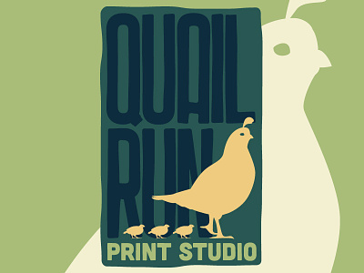 Quail Run Print Studio Logo branding logo quail skinnyd