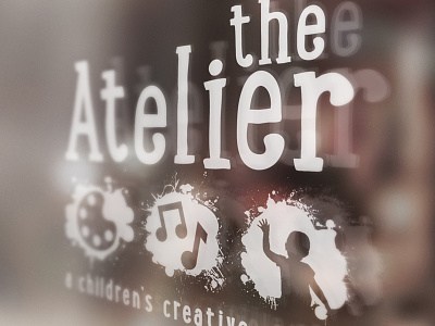 The Atelier Logo Design atelier branding children design graphic design logo mock skinnyd up