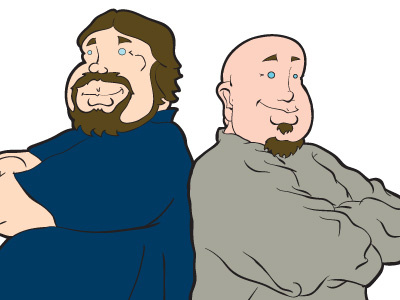 Fat Boys Vector Colorsq caricature illustration sketch