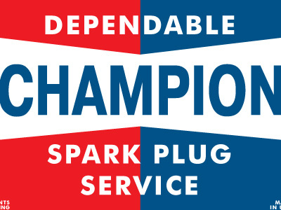 Champion graphic design logo retro