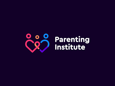 Parenting institute logo branding clean colorful design flat friendly icon iconography illustration institute joyful logo logomark logotype minimal parenting playful typography ui