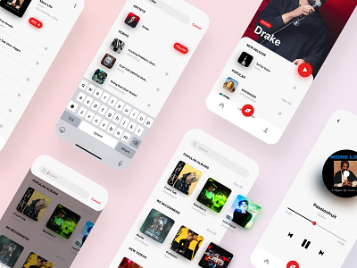 Music player album albums app artist artists clean clean ui clear concept drake flat floating interface music music player music player app music player ui player playlist simple