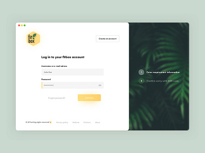 Login app clean design inspiration interface login style ui ui design uiux ux ux design vector yellow