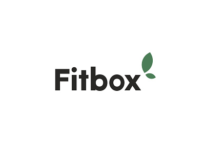 Fitbox logotype clean design font font design green leaf leaf logo leafs logo logo design logotype typography ui vector