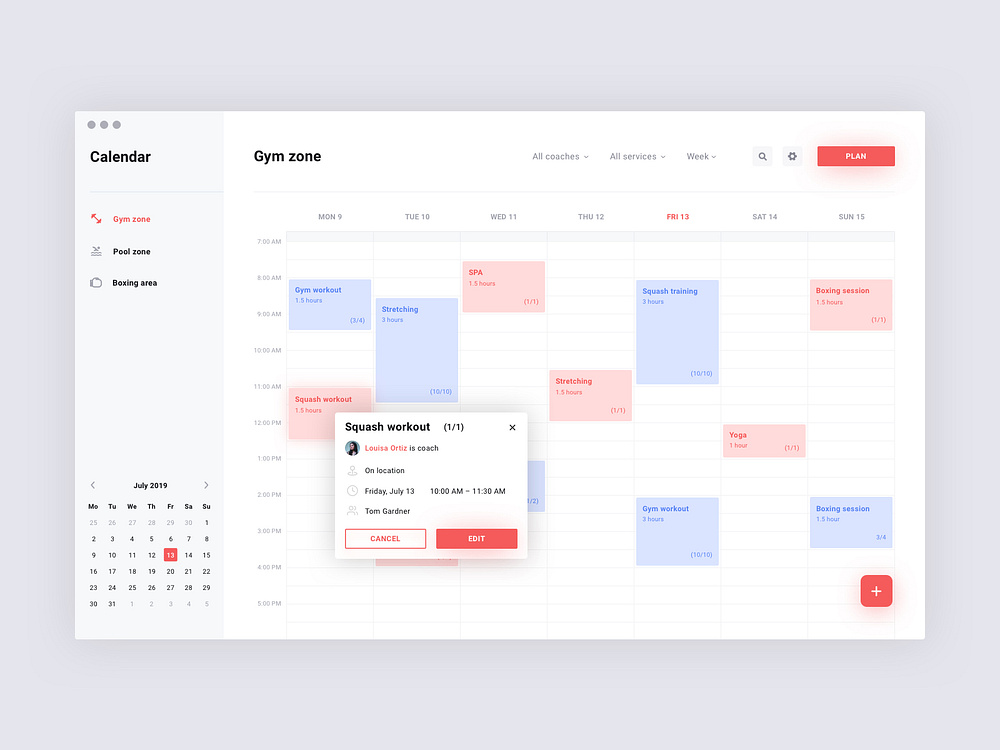 Workout Scheduling By Ilya Antonenko On Dribbble