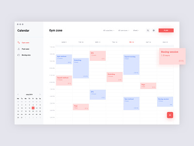 Workout scheduling app brandnew calendar clean dashboard design interface minimal schedule schedule app scheduler scheduling simple ui uiux