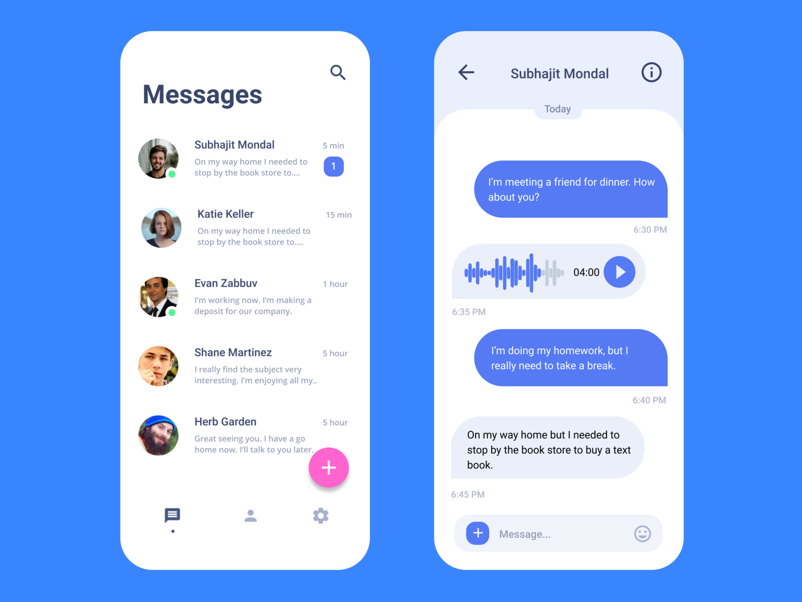 messenger home page