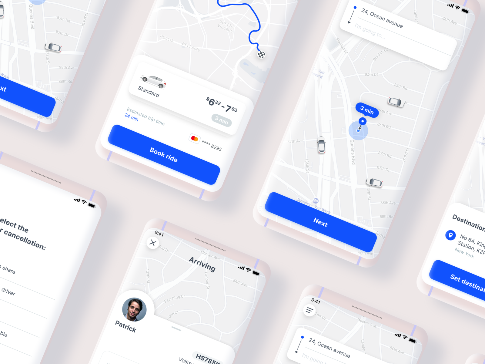 Taxi App User Interface Design by Subhajit Mondal on Dribbble