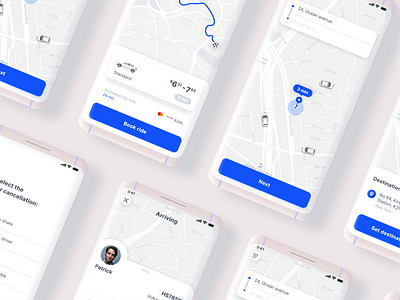 Taxi App User Interface Design