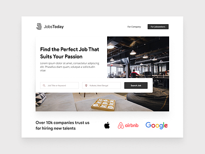 JobsToday Job Board Web UI