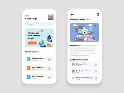 Online Learning App UI