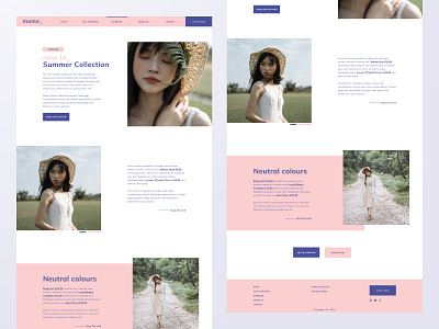 momo_ - Fashion Lookbook Design design fashion lookbook minimal pastel ui ui design uidesign website