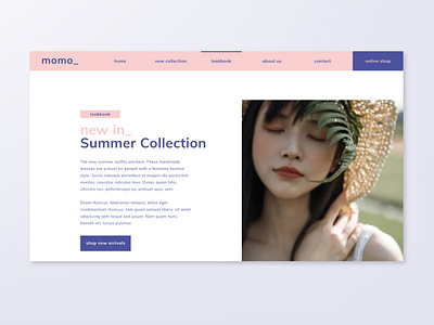 momo_ - Fashion Lookbook UI Design