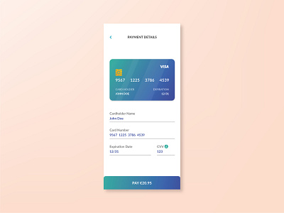 Daily UI #002 - Credit Card Checkout credit card checkout daily ui 002 dailyui gradient ui uidailychallenge uidesign