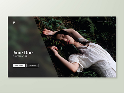 Daily UI #003 - Landing Page blur daily ui 003 photographer portfolio ui ui daily challenge uidesign