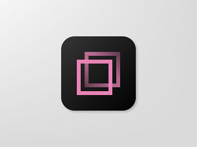 Daily UI #005 - App Icon black daily ui 005 dailyui gradient pink shape square ui ui design uidailychallenge