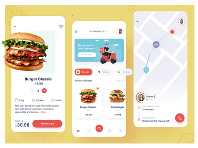 🍔 Food Delivery App by DiaShy for mobitouch on Dribbble