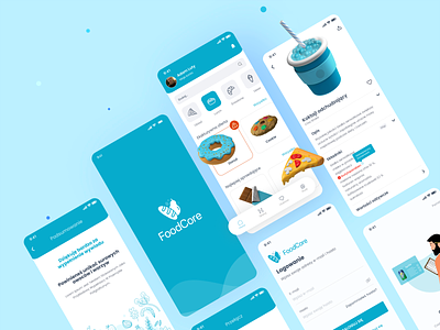 🍭🍕🍦 FoodCore - Food Mobile App 3d allergy animation app apps chef apps app illustration creative design dribbble food food app interface logo lunch mobile mobile app order ui user interface ux