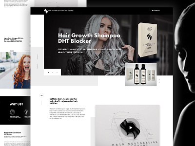 Hair Landing Page - Web UI beautiful beauty coloful colour creative design fashion hair hairstyle home page landing page minimal pastel color products style ui ui ux web website ui ux website ux webdesign women