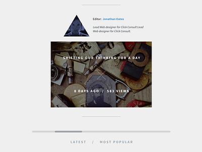 Blog Post blog blog post graphic design homepage snippet minimal post snippet triangle ui ux