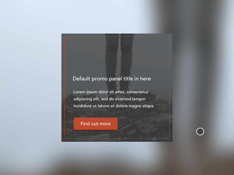 Promo Panel animation blur flat gif hover promo