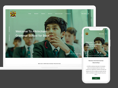 AGSB Concept education full width green website