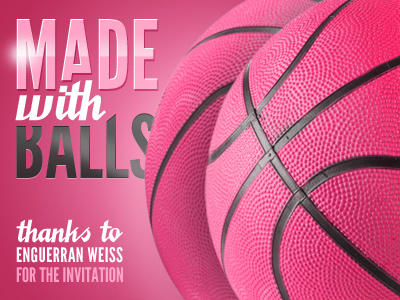 Thanks for the invitation balls invitation rebound thanks