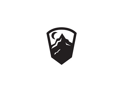 Mountain badge logo mountain