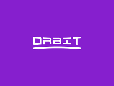 Orbit typography flat logo orbit typography