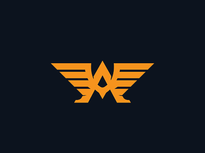 A Wings a logo a logo design branding clean flat modern wings