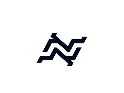 N Logo branding clean flat logo modern