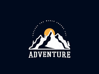 Mountain Adventure adventure badge branding clean flat logo modern mountain