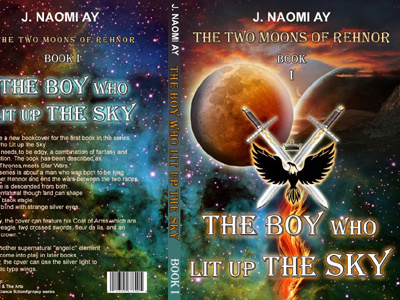 The Boy who Lit up the Sky/ by J. Naomi Ay book cover design