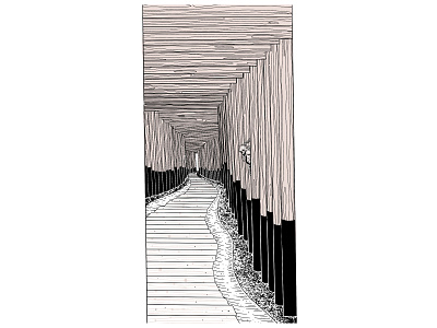HITOBASHIRA [INKTOBER 2020 SERIES] 2020 art black and white creepy design dig digital digitalart direction graphic horror illustration inktober inktober2020 japan japanese japanese art peeking shrine skeleton