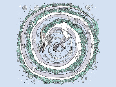 Kohaku River art creative design digital digitalart dragon graphic haku hayao miyazaki illustration japan japanese spirited away