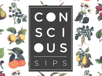 CONSCIOUS SIPS art art direction branding brands creative creative direction design digital digitalart direction fruit graphic healthy illustration logo logos logotype modern typography vector