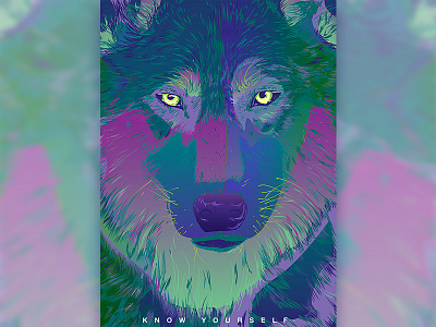 STRENGTH WITHIN [WOLF] art art direction colorful creative creative design design digital digitalart direction drawing graphic illustration illustrator illustrator art inspirational poster poster design vector vectorart wolf