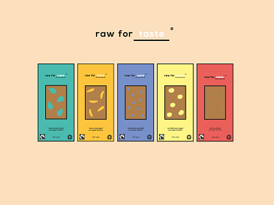 Raw for _____® branding color coulor packaging