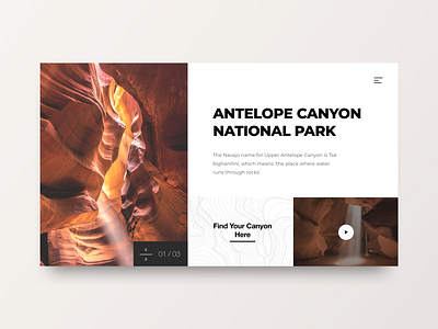 Antelope Canyon Practice Site clean ui national parks skillshare ui uidesign visual hierarchy
