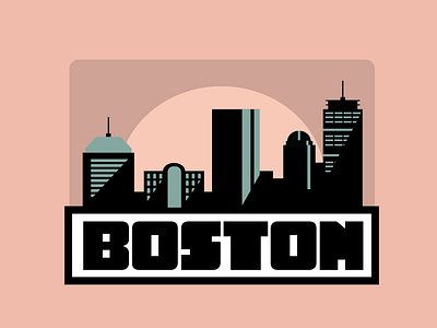 Boston City Scape boston draplin graphicdesign illustrator