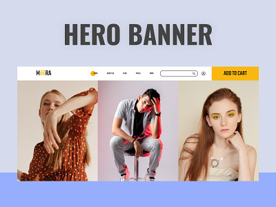 Meera Fashion banner branding design fashion graphic design herobanner landing page meera fashion website