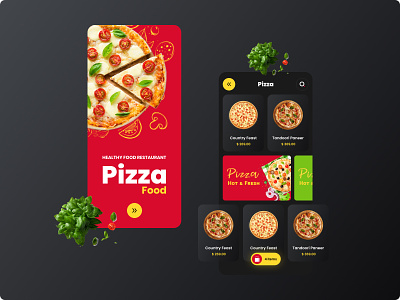 Pizza Food App Design app design design food mobile modern pizza ui design