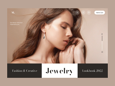 Online store of jewelry (Herobanner) design fashion figma herobanner jewelry landing page landinpage online store shop ui uiux web design website