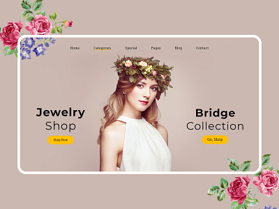 Jewelry Banner beauty brand identity design fashion graphic design herobanner illustration jewelry packaging website banner