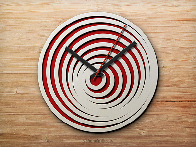 Time Swirl clock design duotone product watch